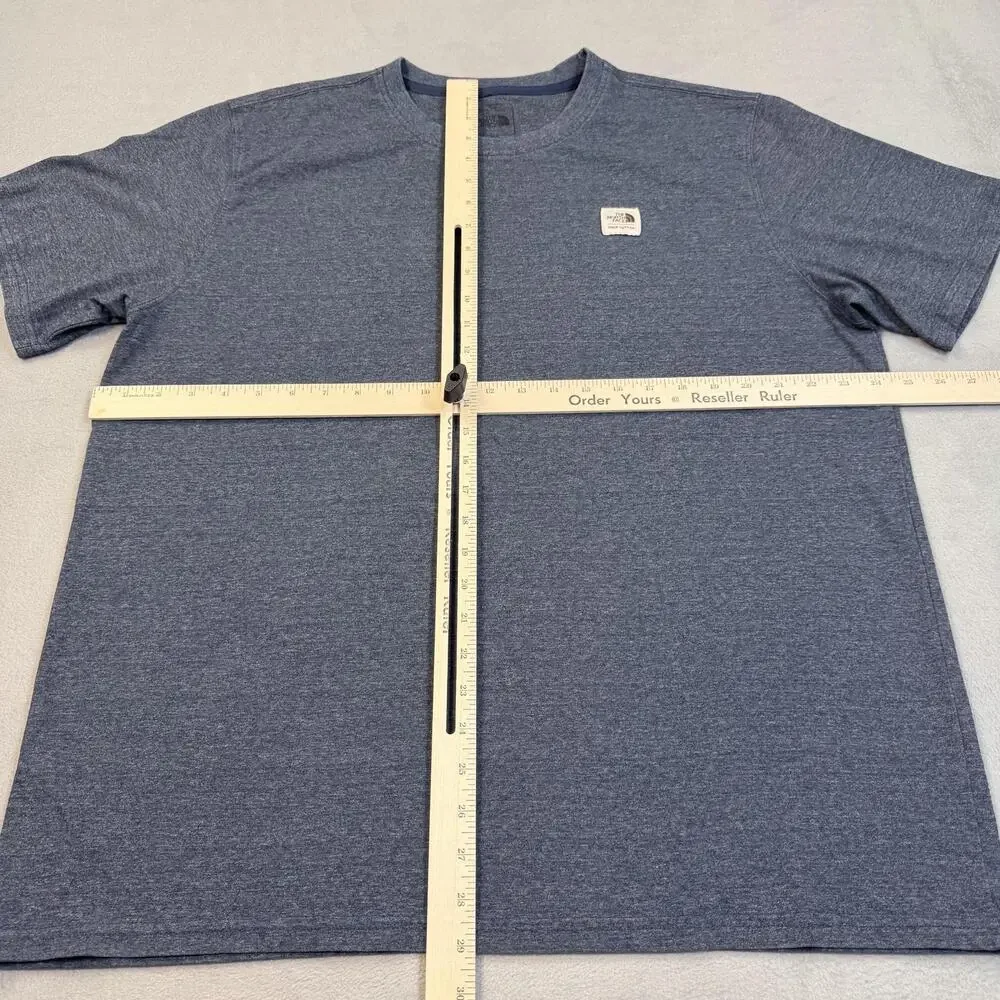 The North Face Shirt Mens XL Blue Heather Patch Logo Tagless Crewneck Tee